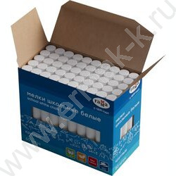 Мел белый  50шт /мягкий /круглый /картон.кор. | Фото 2