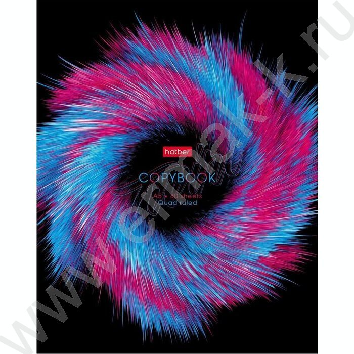 Тетрадь  80л клетка "Головокружение" /мат. ламин./ 5видов | Фото 1