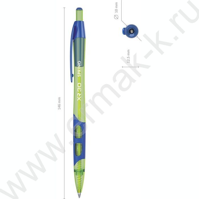 Ручка шар авт XR-30 Matic&Grip Spring 0,7мм, синяя /корпус-ассорти | Фото 4