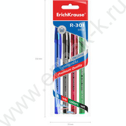 Ручка гелевая /набор  4цв/ 0,5мм "R-301 Original Gel Stick" блистер | Фото 3