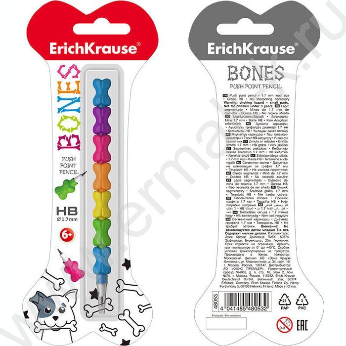Карандаш сегментный Bones  1.7мм НВ /блистер | Фото 3