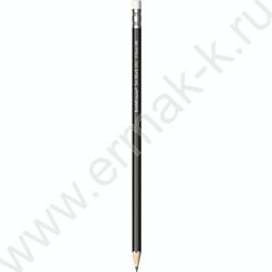 Карандаш ч/гр с ластиком HB Jet Black /европодвес | Фото 1