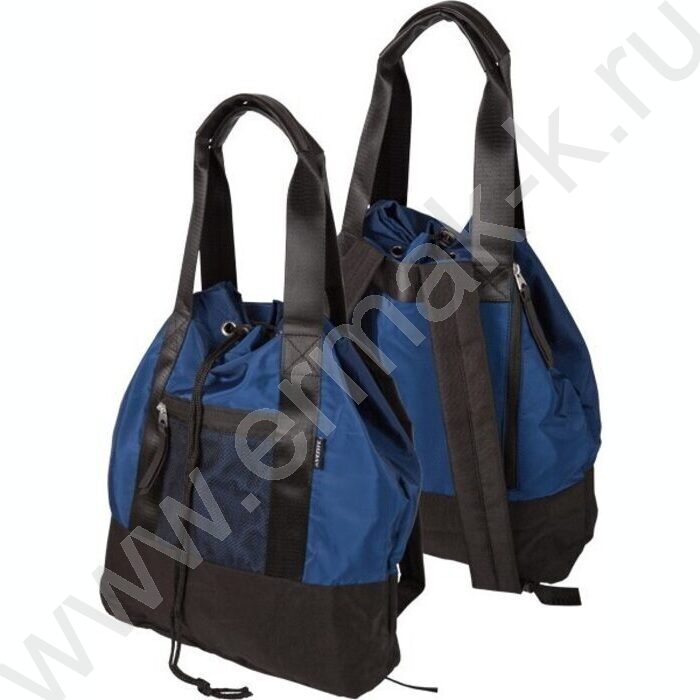 Сумка-рюкзак нейлон и полиэстер, на утяжке, с ручками и широкими лямками /темно-синий с черным | Фото 2