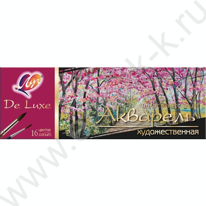 Акварель медовая 16цв  Люкс  б/кисточки | Фото 1