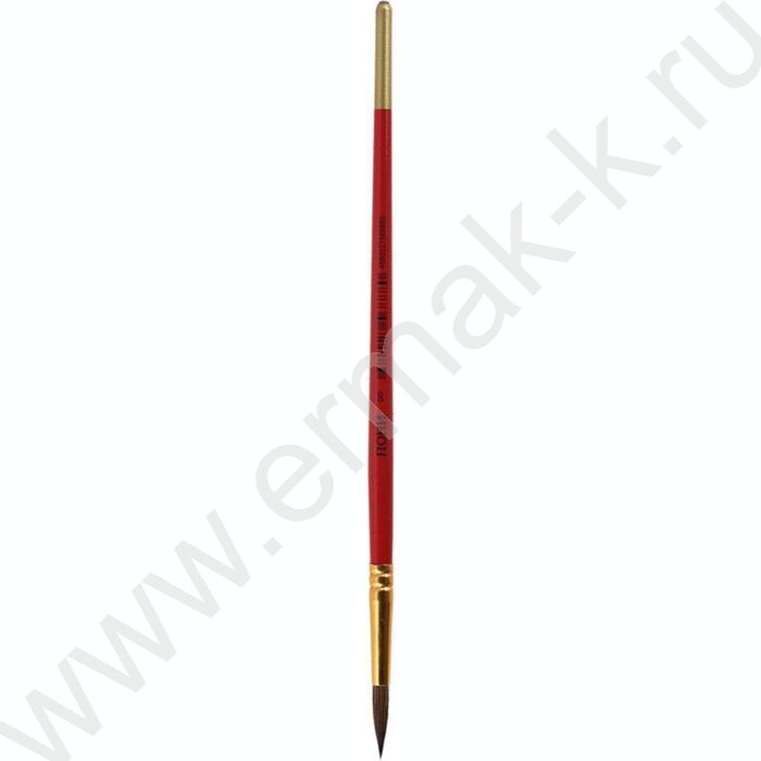 Кисть  пони № 8 круглая ручка красная лакированная | Фото 1