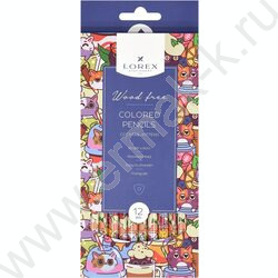 Карандаши  12цв WOOD FREE COCKTAIL KITTENS /трехгранные /европодвес | Фото 1