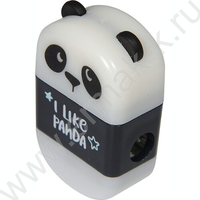 Точилка 1отв. пластик/с контейнером+ластик/ FunGraphix. Панда 3вида | Фото 3