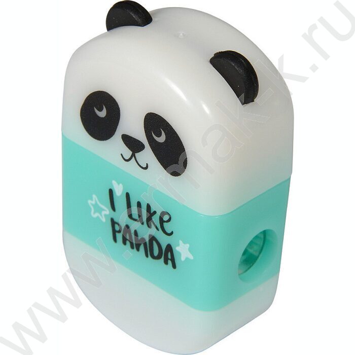Точилка 1отв. пластик/с контейнером+ластик/ FunGraphix. Панда 3вида | Фото 4