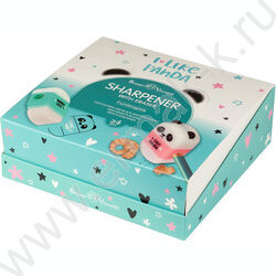 Точилка 1отв. пластик/с контейнером+ластик/ FunGraphix. Панда 3вида | Фото 8