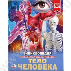 Энциклопедия с развивающими заданиями. А4 Тело человека твердый переплет | Фото 1