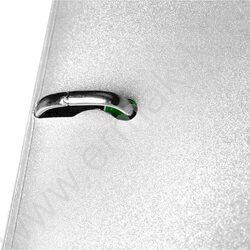 Тетрадь 120л клетка/кольца/пластик.обл./резинка "Metallic Серая" | Фото 3