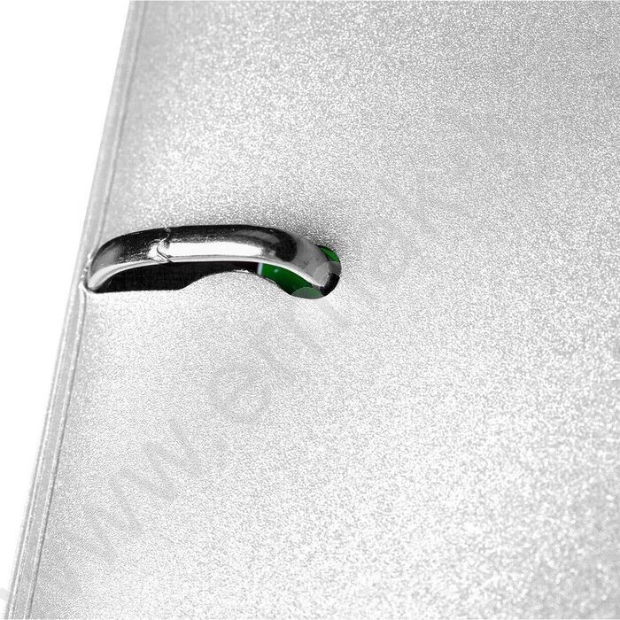 Тетрадь 120л клетка/кольца/пластик.обл./резинка "Metallic Серая" | Фото 3