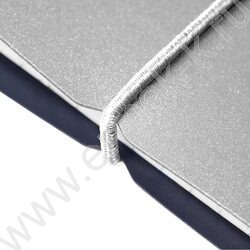 Тетрадь 120л клетка/кольца/пластик.обл./резинка "Metallic Серая" | Фото 4