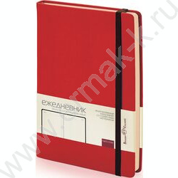 Ежедневник н/дат А5 160л Megapolis Velvet ярко-бордовый /резинка/тонир.блок/ляссе/конверт/ | Фото 7