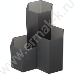 Подставка д/каранд. и ручек 11,5*11,5*12 "Combs" пластиковая, цвет дымчато-серый | Фото 1