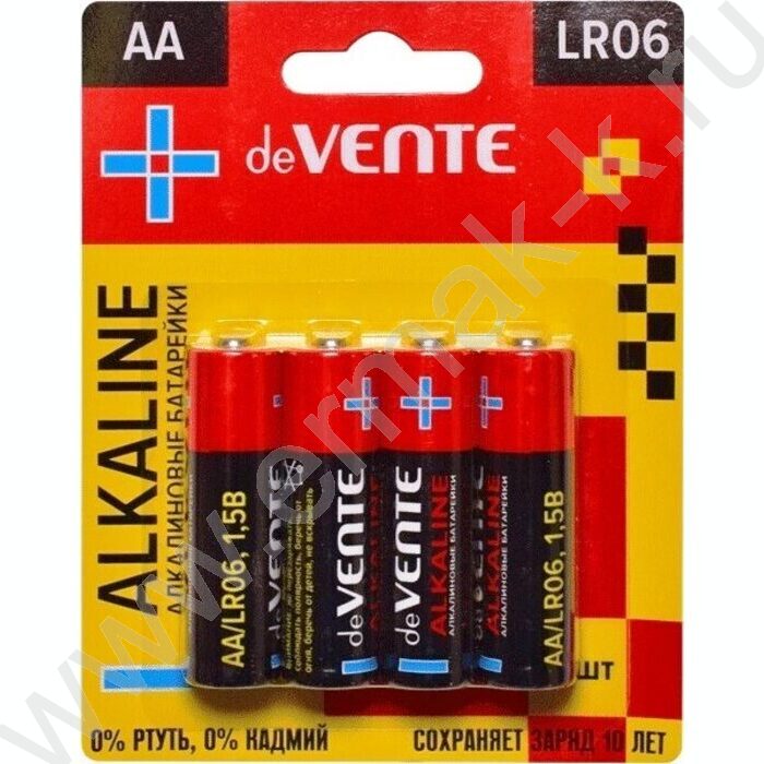 Батарейка "Alkaline" алкалиновая, АА, LR06 /блистер 4шт/ | Фото 1