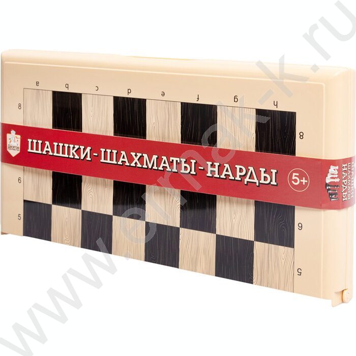 Шашки-Нарды-Шахматы большие бежевые | Фото 2