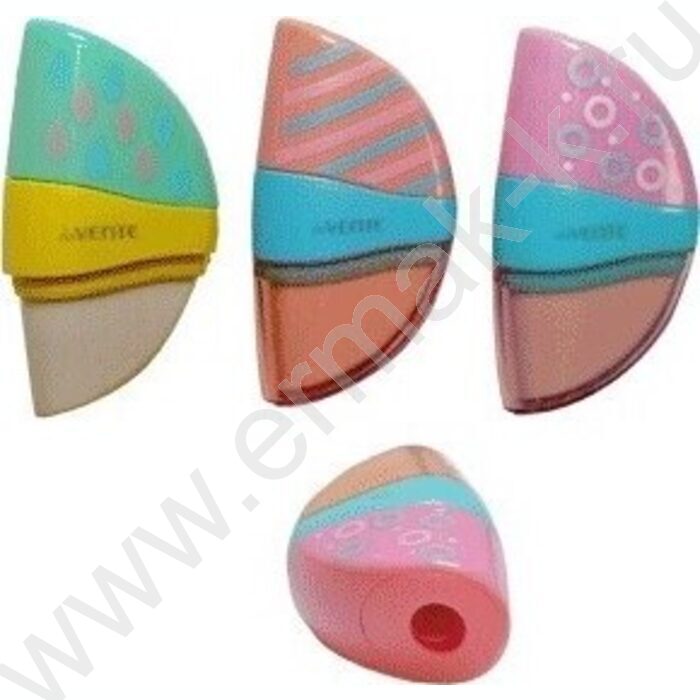 Точилка 1отв. пластик/с контейнером+ластик/ Pastel /ассорти | Фото 2