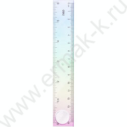 Геометрический набор 4предм пластиковый /лин.15см., треуг.2шт., трансп. /ассорти | Фото 3