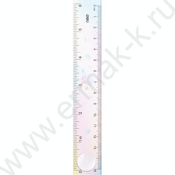 Геометрический набор 4предм пластиковый /лин.15см., треуг.2шт., трансп. /ассорти | Фото 4