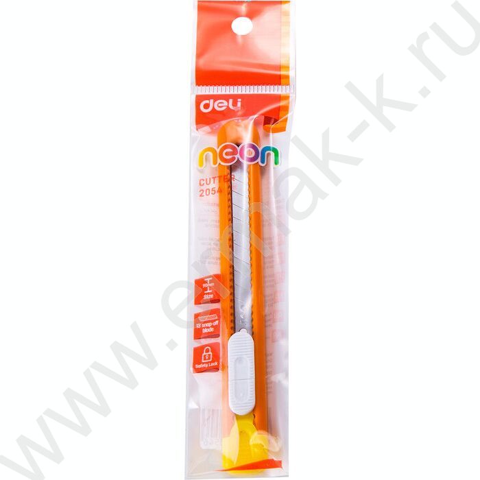 Нож канцелярский  9мм фиксатор /ассорти | Фото 2