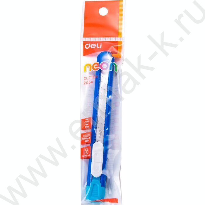 Нож канцелярский  9мм фиксатор /ассорти | Фото 3