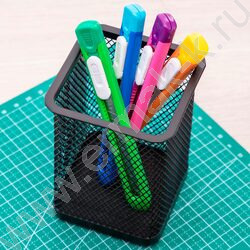 Нож канцелярский  9мм фиксатор /ассорти | Фото 7