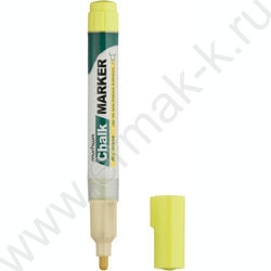 Маркер-жидкий мел /желтый/ 3мм круг "Chalk Marker" | Фото 1