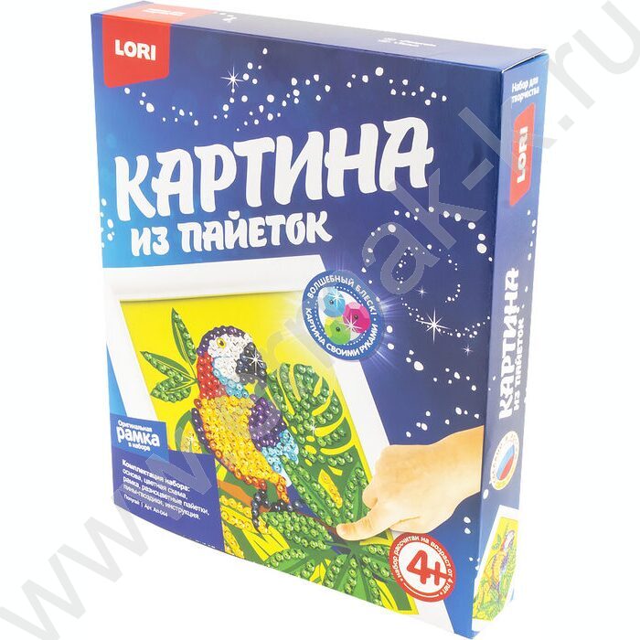 Набор д/творчества Картина из пайеток "Попугай" | Фото 2