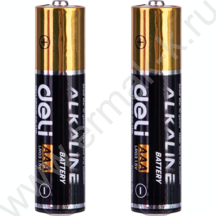 Батарейка "Deli" алкалиновая, ААА, LR03 /блистер 2шт/ | Фото 2