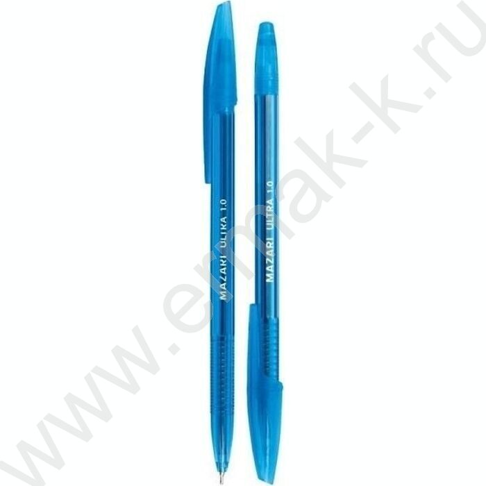 Ручка шар на масл.основе 1,0мм синяя Ultra/игла,цветной полупрозрачный пл.корпус | Фото 1
