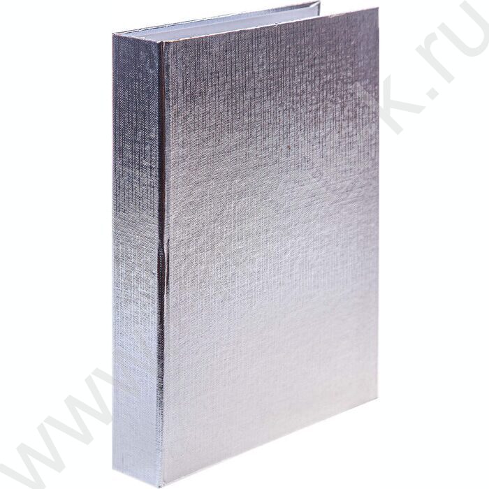 Тетрадь 120л клетка/кольца/бумвинил.обл./ "METALLIC Серебро" | Фото 1
