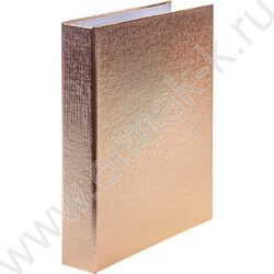 Тетрадь 120л клетка/кольца/бумвинил.обл./ "METALLIC Золото" | Фото 1