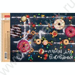 Альбом д/рисования-спираль 40л "Sweet moments" /перфорация/ 5видов | Фото 1