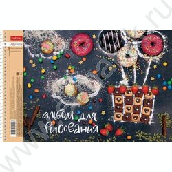 Альбом д/рисования-спираль 40л "Sweet moments" /перфорация/ 5видов | Фото 3