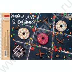 Альбом д/рисования-спираль 40л "Sweet moments" /перфорация/ 5видов | Фото 4