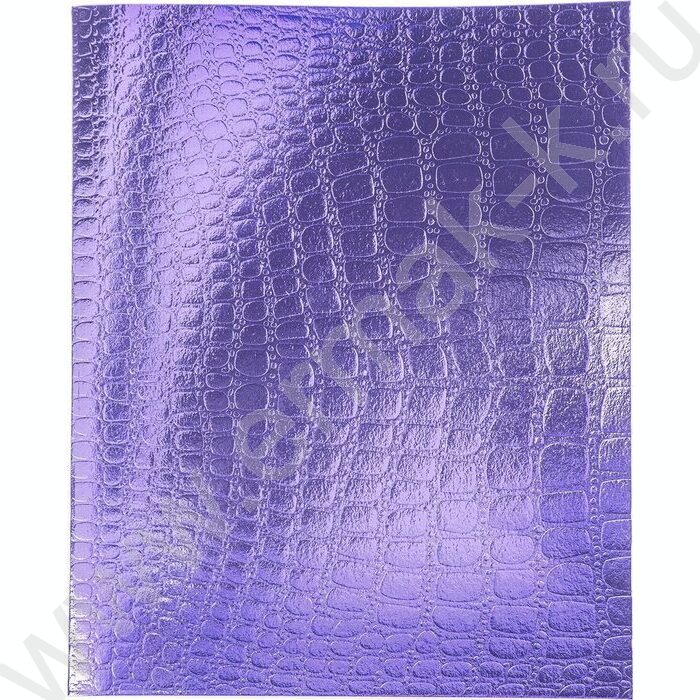 Тетрадь  48л клетка "Бум/винил" METALLIC тиснение CROCO фиолетовый | Фото 1