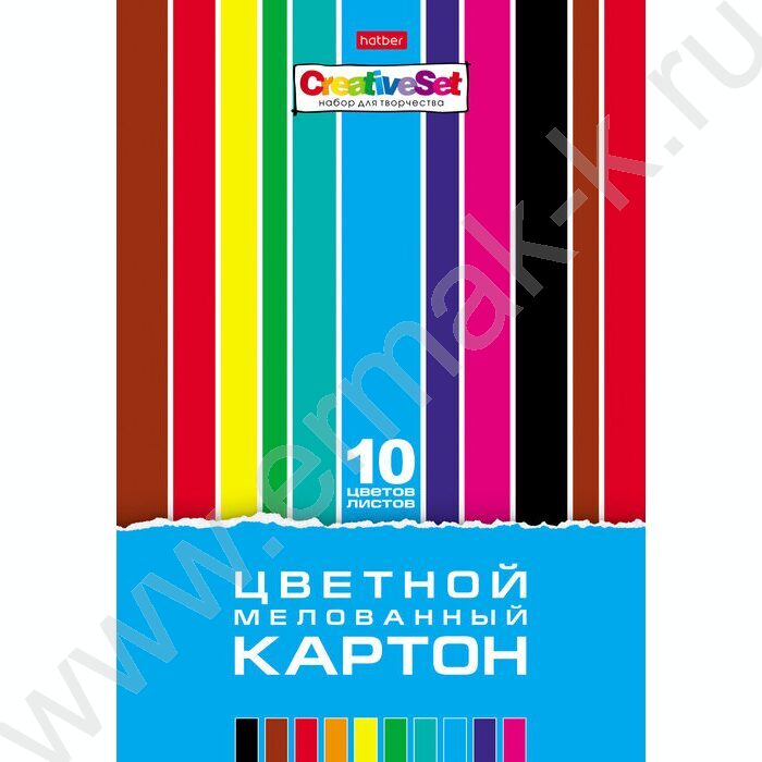 Картон цв. А4 10л/10цв Creative Set | Фото 1