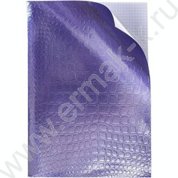 Тетрадь  96л А4 клетка "Бум/винил" METALLIC тиснение CROCO Фиолетовый | Фото 2