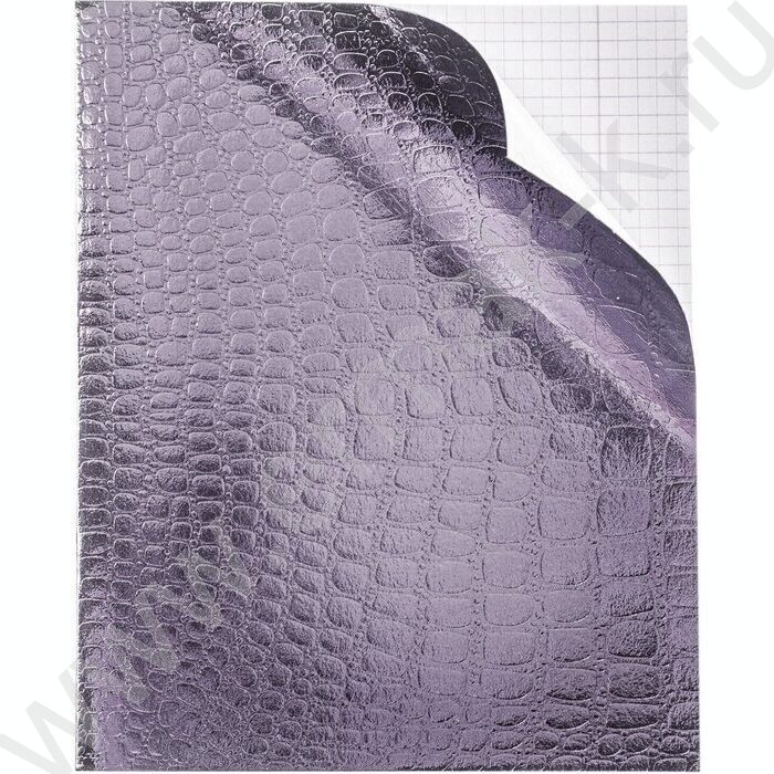 Тетрадь  48л клетка "Бум/винил" METALLIC тиснение CROCO коричневый | Фото 2
