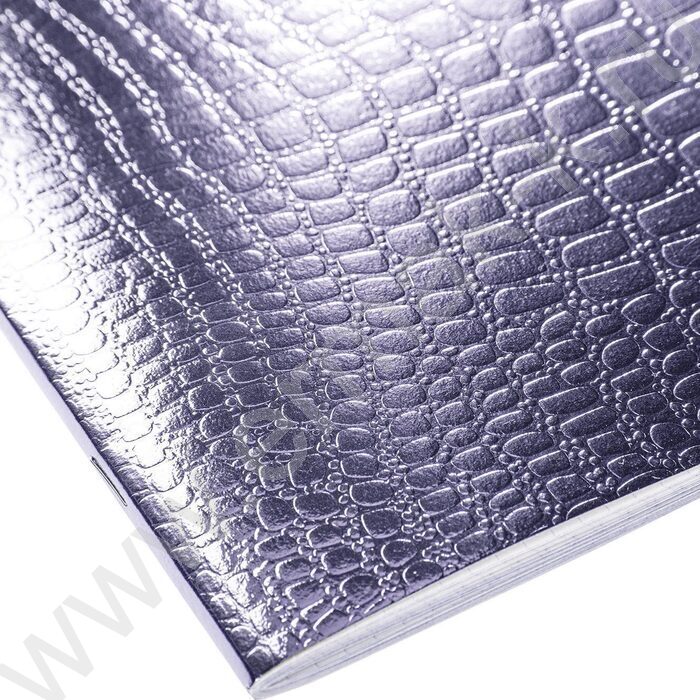 Тетрадь  48л клетка "Бум/винил" METALLIC тиснение CROCO коричневый | Фото 4