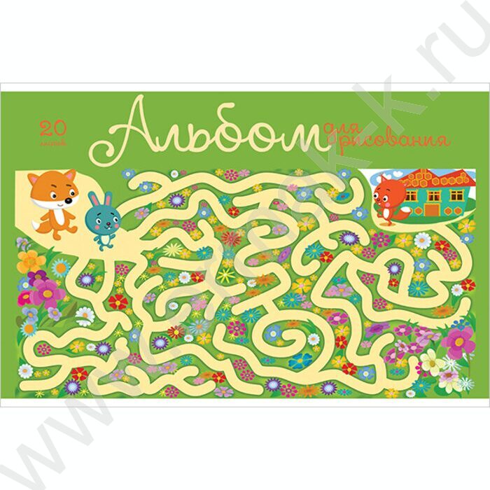 Альбом д/рисования 20л "Лабиринт" /Твин лак/ ассорти | Фото 3