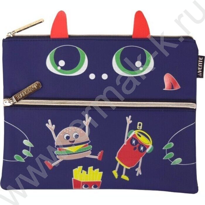 Папка д/тетрадей А5 24,5x20см "Monster" искусственная кожа soft touch, на молнии | Фото 1