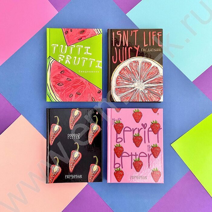 Ежедневник н/дат А6 Juicy Life.Грейпфрут глянец/клетка | Фото 4