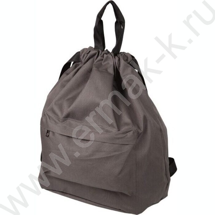 Сумка-рюкзак нейлон и полиэстер, на утяжке, с ручками и плечевыми лямками /серый | Фото 1