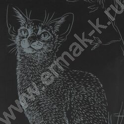 Набор д/творчества Гравюра большая Абиссинская кошка с эффектом золота | Фото 5