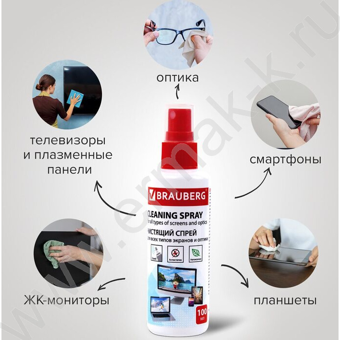 Спрей д/чистки д/экранов /100мл+салф.микрофибра | Фото 6