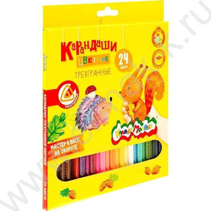 Карандаши  24цв Каляка-Маляка /трехгранные/ карт. коробка, европодвес | Фото 2