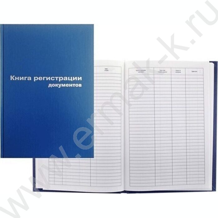 Книга Регистрации документов A4 96л /тв.обл. бумвинил + тиснение фольгой | Фото 1