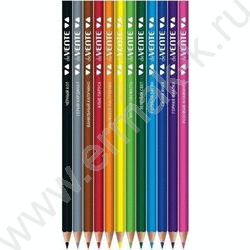 Карандаши  12цв Color Fun /трехгранные/ 4М, d грифеля-3мм, к/кор | Фото 2